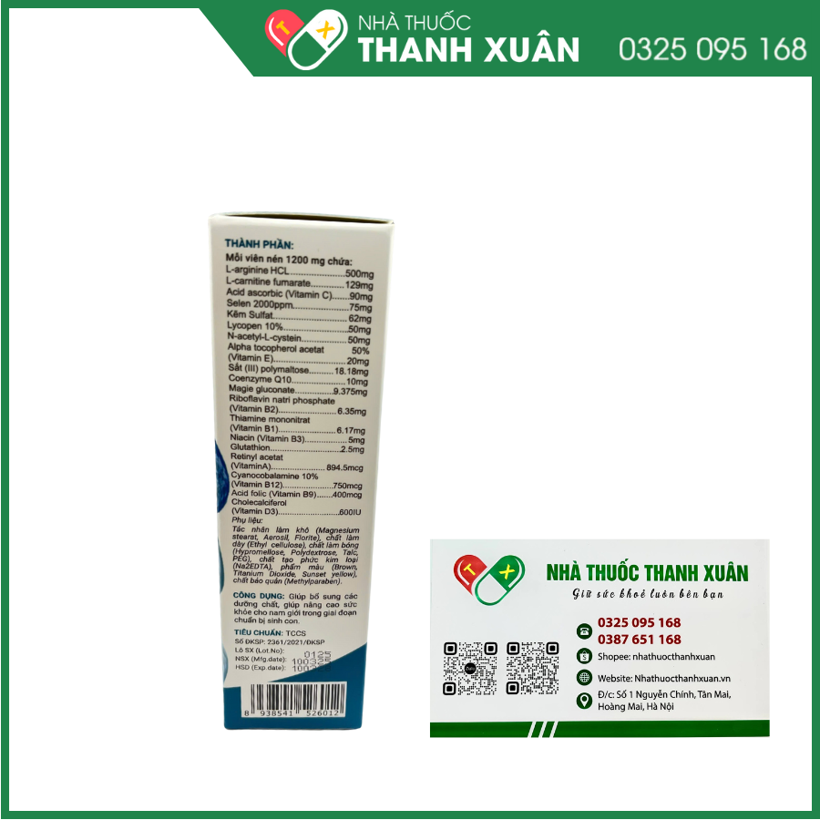 Wellmen Conception cung cấp dưỡng chất cho nam giới